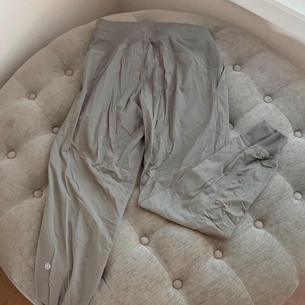 Light Gray Drawstring Jogger Pants - image 2